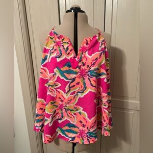 Southern Rock Pink Floral Blouse